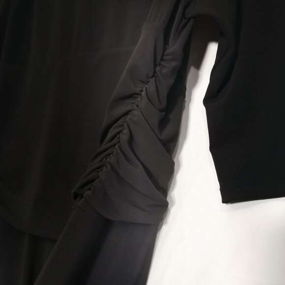 Black Deep V Neck Dress Size XL NWOT #112 - Picture 6 of 11